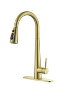 Gold Kitchen Faucets with Pull Down Sprayer,