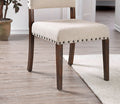 Classic Contemporary Set of 2 Dining Chairs Ivory ivory-brown-dining room-industrial-modern-dining