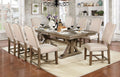 Rustic Classic 2pcs Dining Chairs Beige Fabric beige-dining room-rustic-transitional-dining