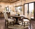 Rustic Classic 2pcs Dining Chairs Beige Fabric beige-dining room-rustic-transitional-dining