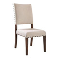 Classic Contemporary Set of 2 Dining Chairs Ivory ivory-brown-dining room-industrial-modern-dining