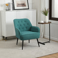 Modern Mid Century Chair Linen Sherpa Armchair