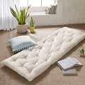 Poly Chenille Lounge Floor Pillow Cushion ivory-polyester