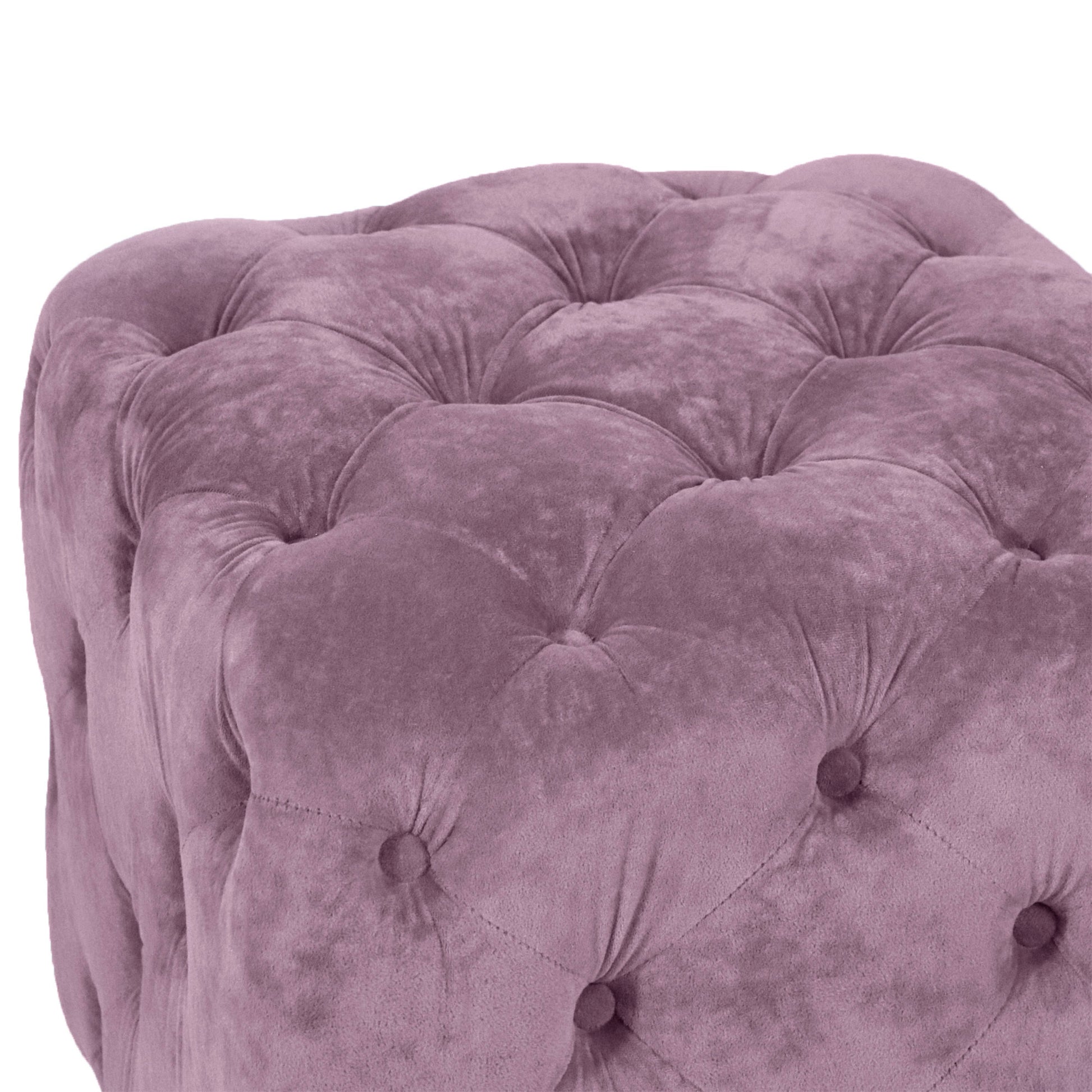 Purple Modern Velvet Upholstered Ottoman, Exquisite purple-velvet