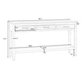 Contemporary 3 Drawer Console Table With 1 Shelf