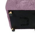 Purple Modern Velvet Upholstered Ottoman, Exquisite purple-velvet