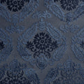 Knitted Jacquard Paisley Total Blackout Grommet Top navy-polyester