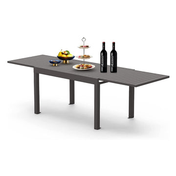 Large Extendable Patio Dining Table, Aluminum