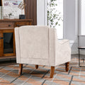 Beige Accent Chair, Living Room Chair, Footrest Chair beige-linen