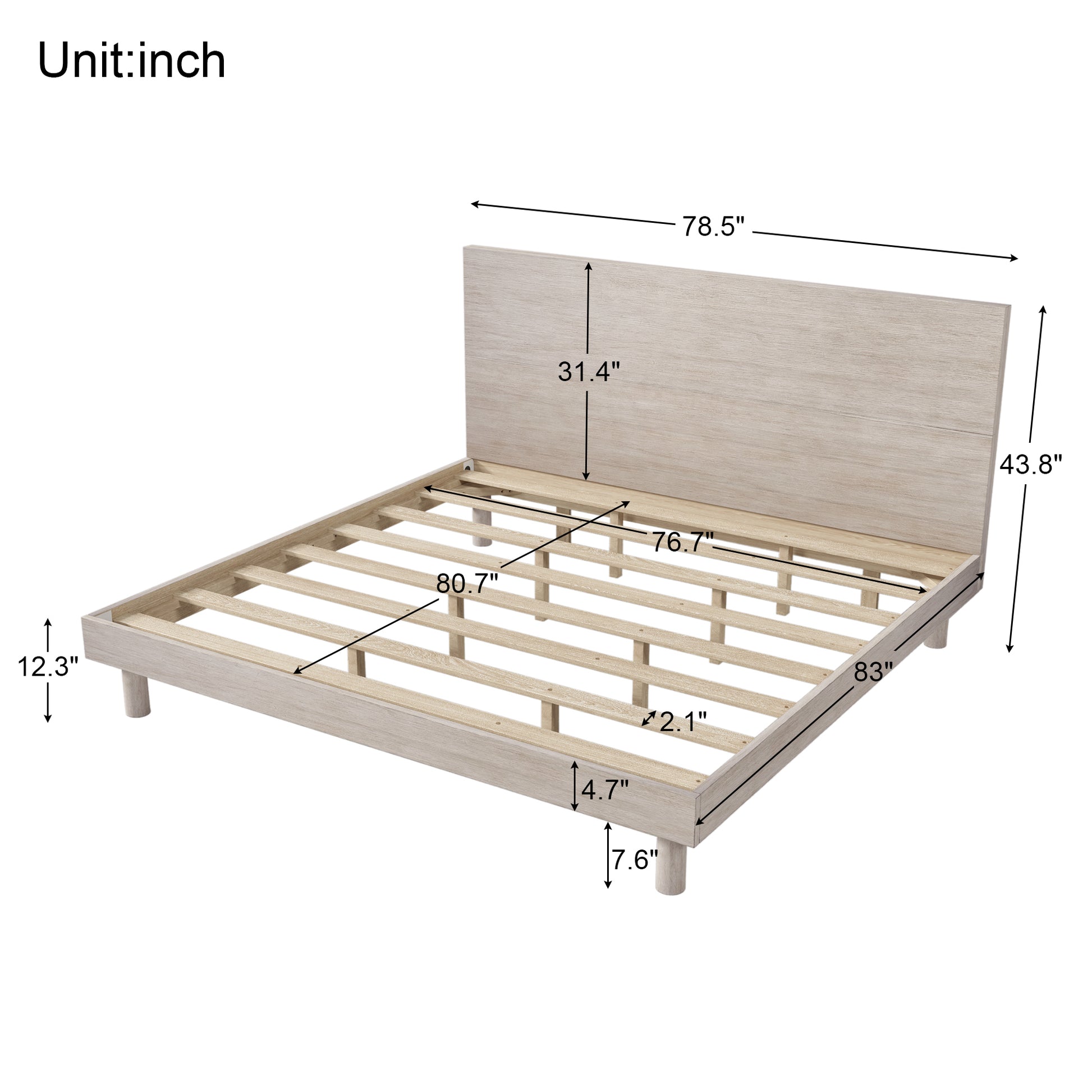 Modern Concise Style Solid Wood Grain Platform