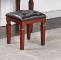 Traditional Formal Cherry Color Vanity Set w Stool cherry-bedroom-traditional-poplar-rubber wood