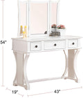 Unique Modern Bedroom Vanity Set w Stool Foldable