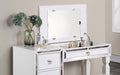 Traditional Formal White Color Vanity Set w Stool white-bedroom-traditional-poplar-rubber wood