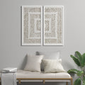 Framed Geometric Rice Paper Panel 2 piece