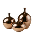 Mirrored Ceramic Decorative Vases 3 piece set