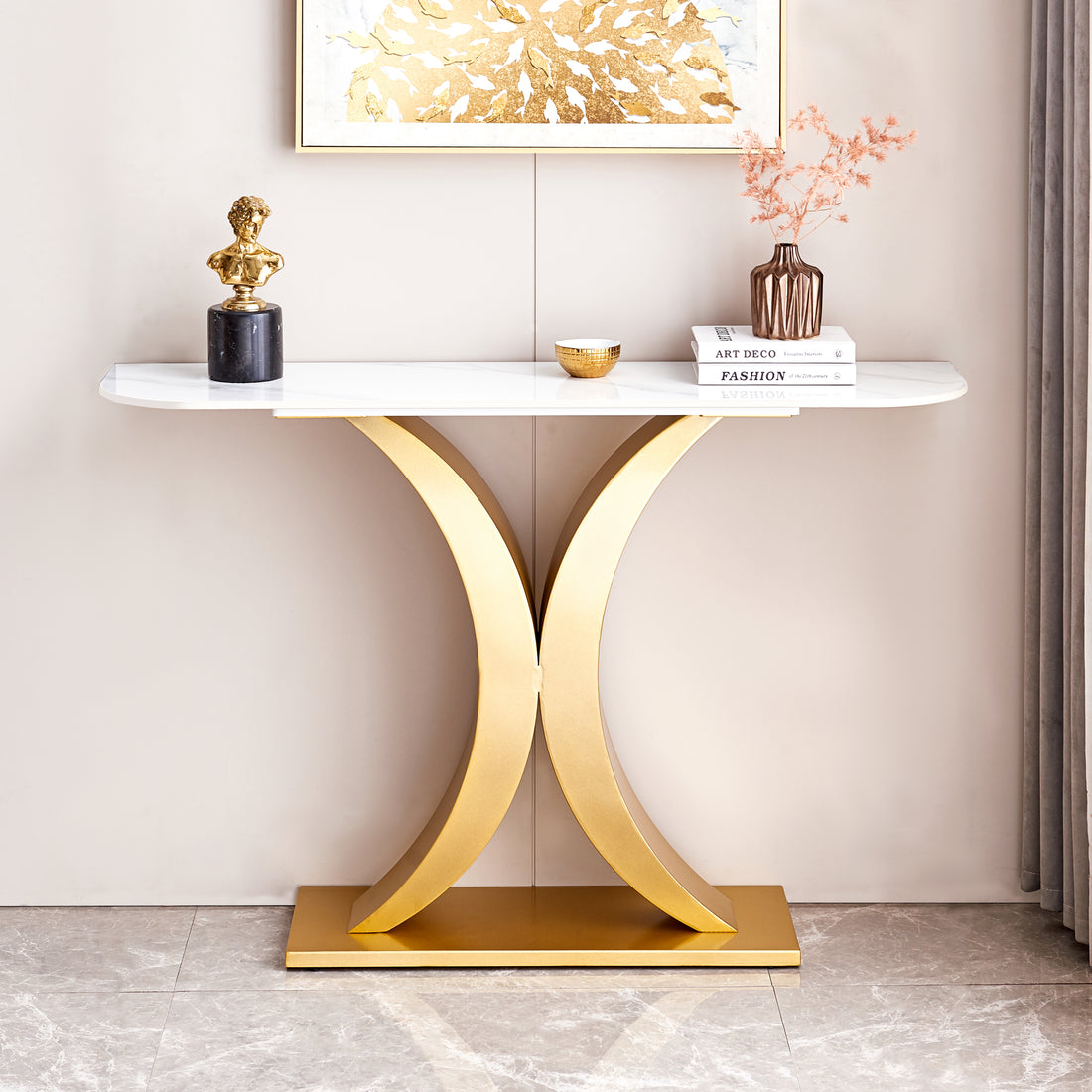 Modern Console Table, Exquisite Shape Design,