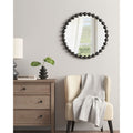 Beaded Round Wall Mirror 27