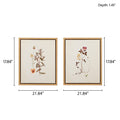 2 piece Framed Canvas Wall Art Set multi-mdf