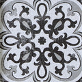 Distressed Black and White Medallion Tile 3 piece