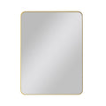 Wall Mirror 30x40 Inch Gold Rectangular Mirror Metal gold-glass-metal