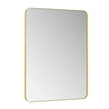 Wall Mirror 30x40 Inch Gold Rectangular Mirror Metal gold-glass-metal