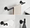 3 Piece Bathroom Hardware Set matte black-stainless steel