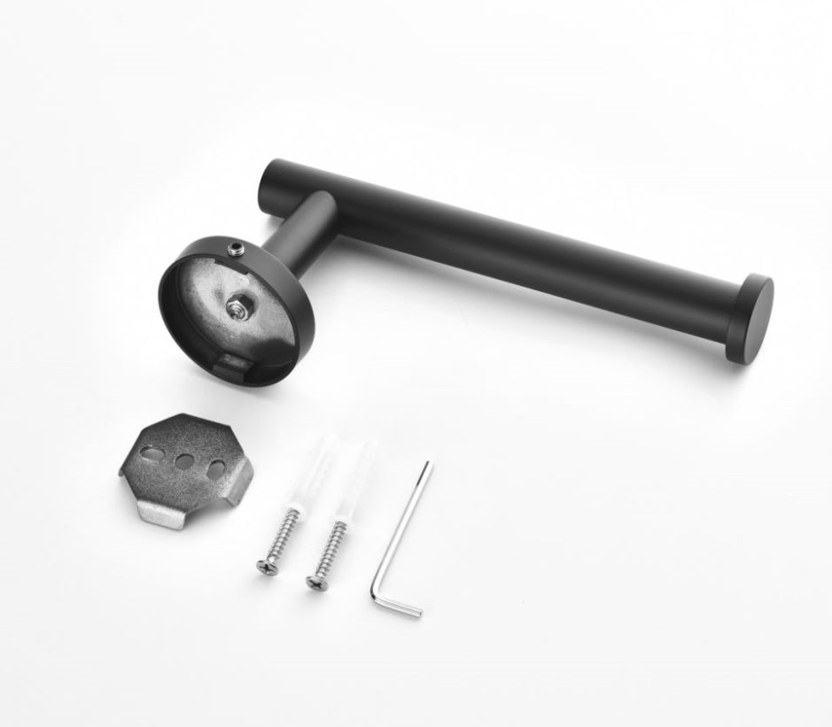 3 Piece Bathroom Hardware Set matte black-stainless steel