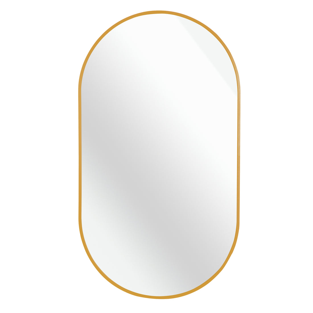 Gold 20*33IN Pill Shaped Mirror gold-modern-mdf+glass-aluminium alloy