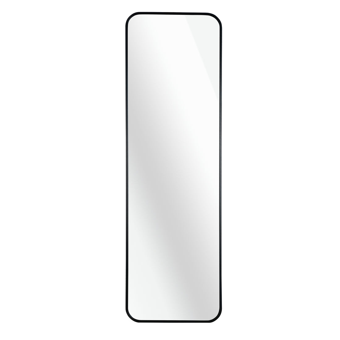 Black 47 x 14IN Door mirror black-modern-mdf+glass-aluminium alloy