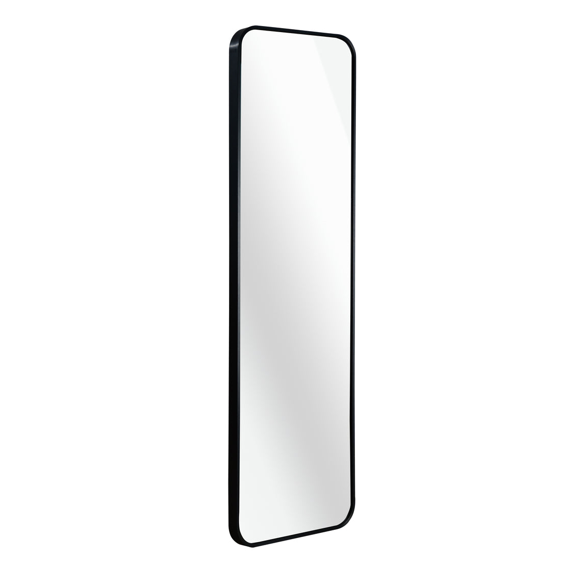 Black 47 x 14IN Door mirror black-modern-mdf+glass-aluminium alloy