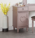 Bedroom Vanity Set w Stool Open Up Mirror Storage rose gold-bedroom-traditional-poplar-rubber wood