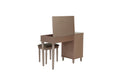 Bedroom Vanity Set w Stool Open Up Mirror Storage rose gold-bedroom-traditional-poplar-rubber wood