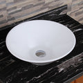 Ceramic Round Above Counter White Bathroom Sink Art gloss white-ceramic