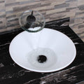 Ceramic Round Above Counter White Bathroom Sink Art gloss white-ceramic