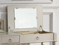 Bedroom Vanity Set w Stool Open Up Mirror Storage silver-bedroom-traditional-poplar-rubber wood