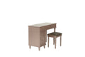 Bedroom Vanity Set w Stool Open Up Mirror Storage rose gold-bedroom-traditional-poplar-rubber wood