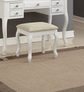 Classic 1pc Vanity Set w Stool White Color Drawers white-bedroom-contemporary-padded