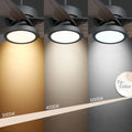 52 In Ceiling Fan Lighting with Dark Wood Blade black+brown-plywood