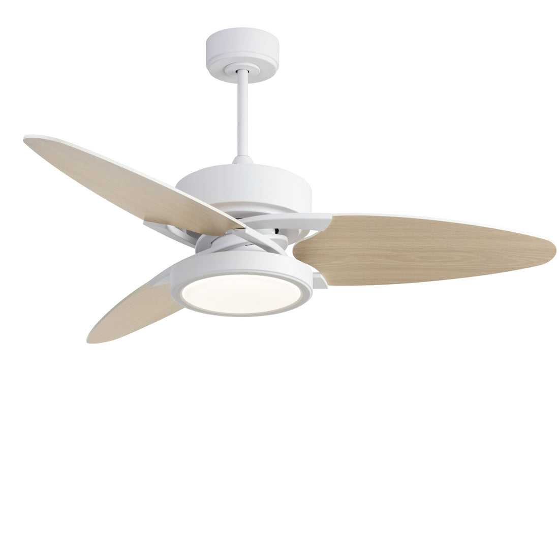 52 In Light wood Ceiling Fan Lighting with Remote