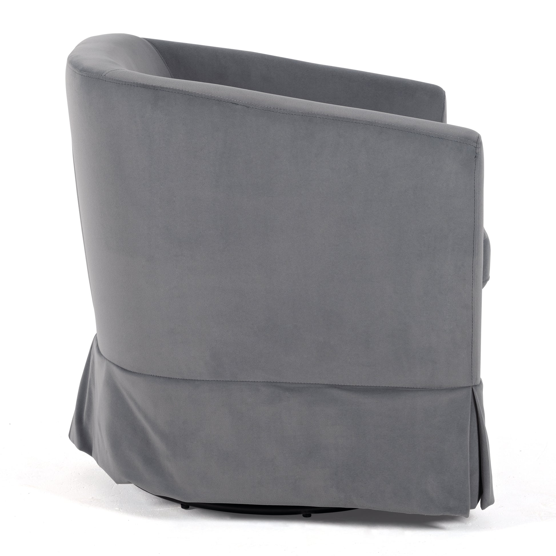 27.36" Wide Swivel Chair - Gray Polyester