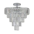 Large crystal chandelier in white chrome color, modern chrome-luxury-crystal