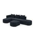 L Shape Sectional Sofa Including Two Single Seats