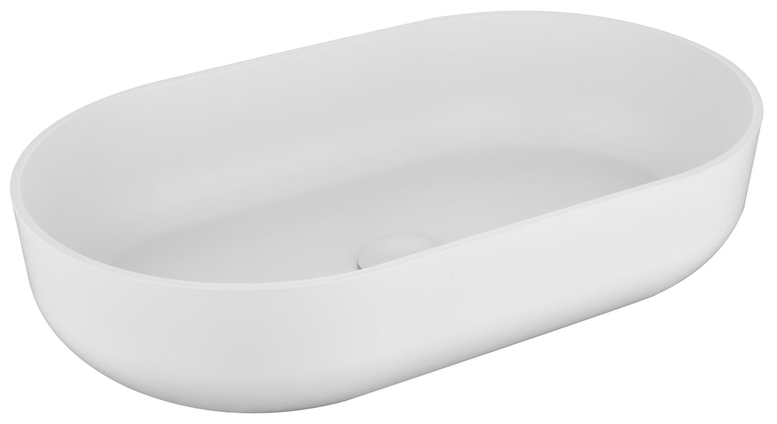 24*14*5.5 Modern Oval 24"x14" White Above Bathroom white-abs