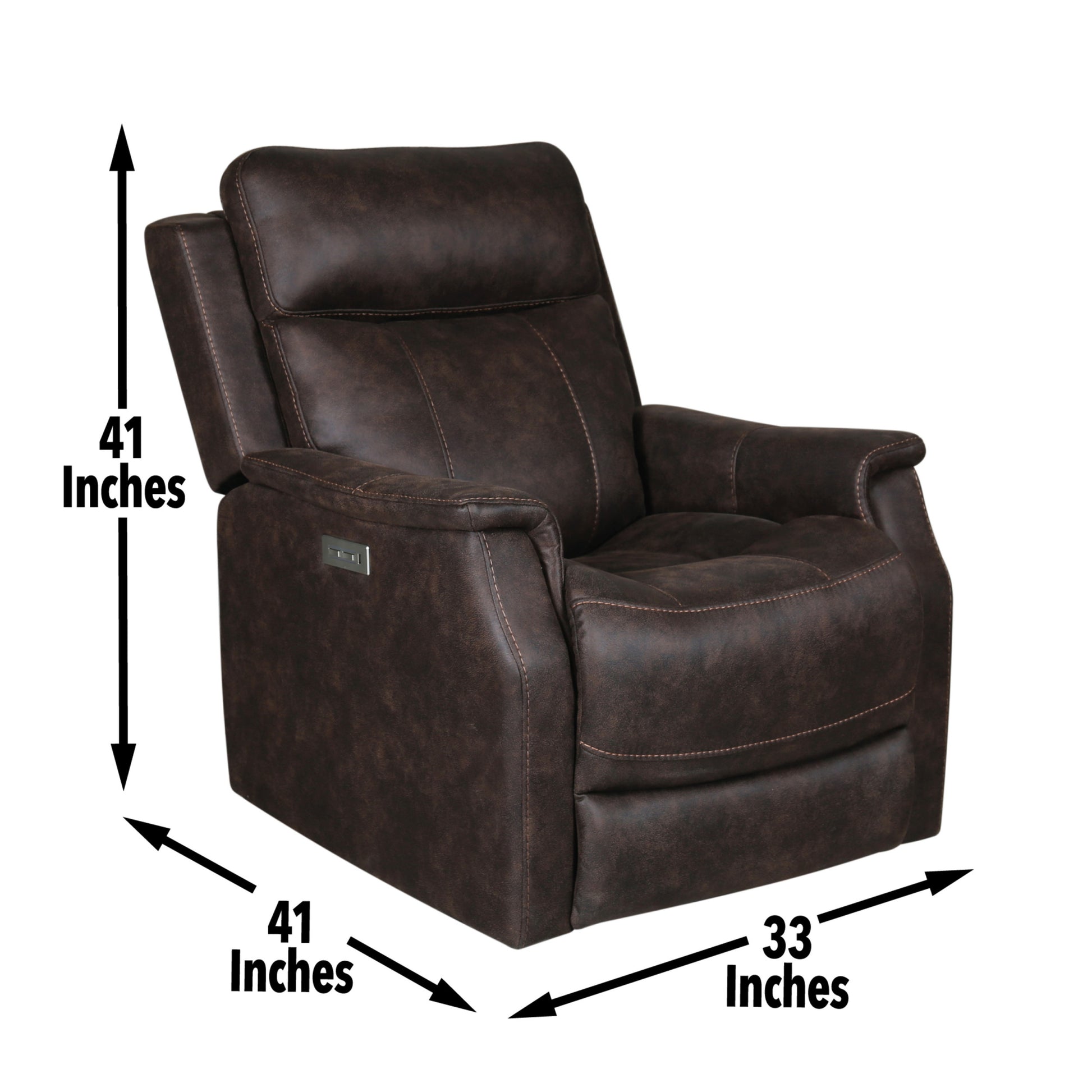 Compact Dual Power Recliner Contemporary Styling