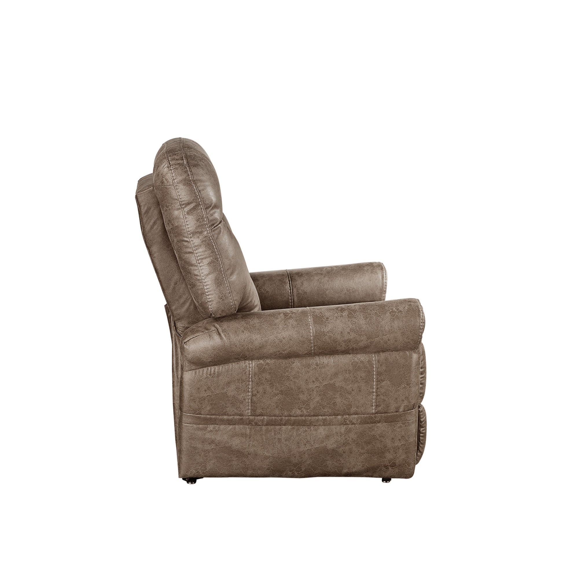 Classic Rolled Arm Power Lift Chair Recliner Heat