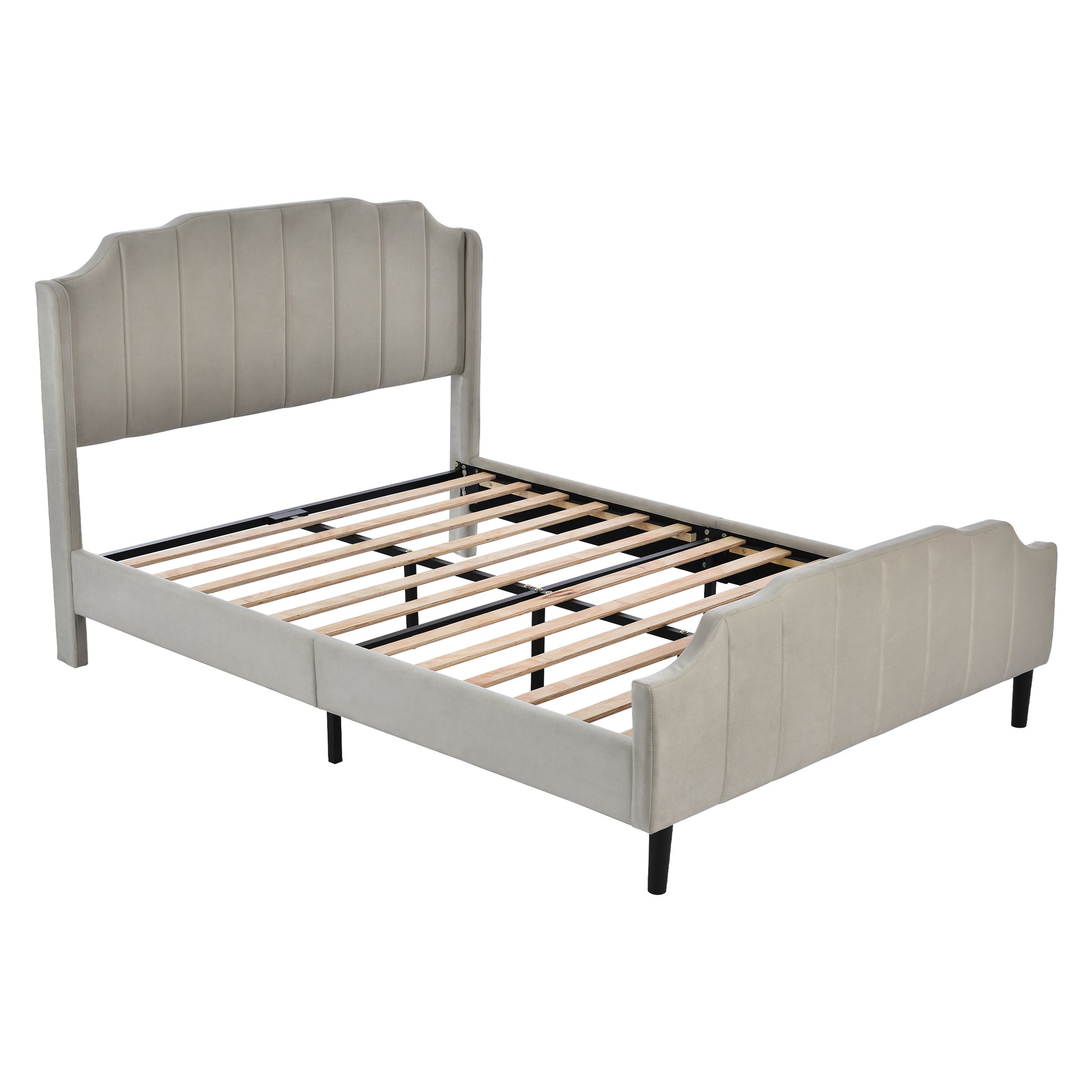 Queen Size Upholstered Platform Bed With