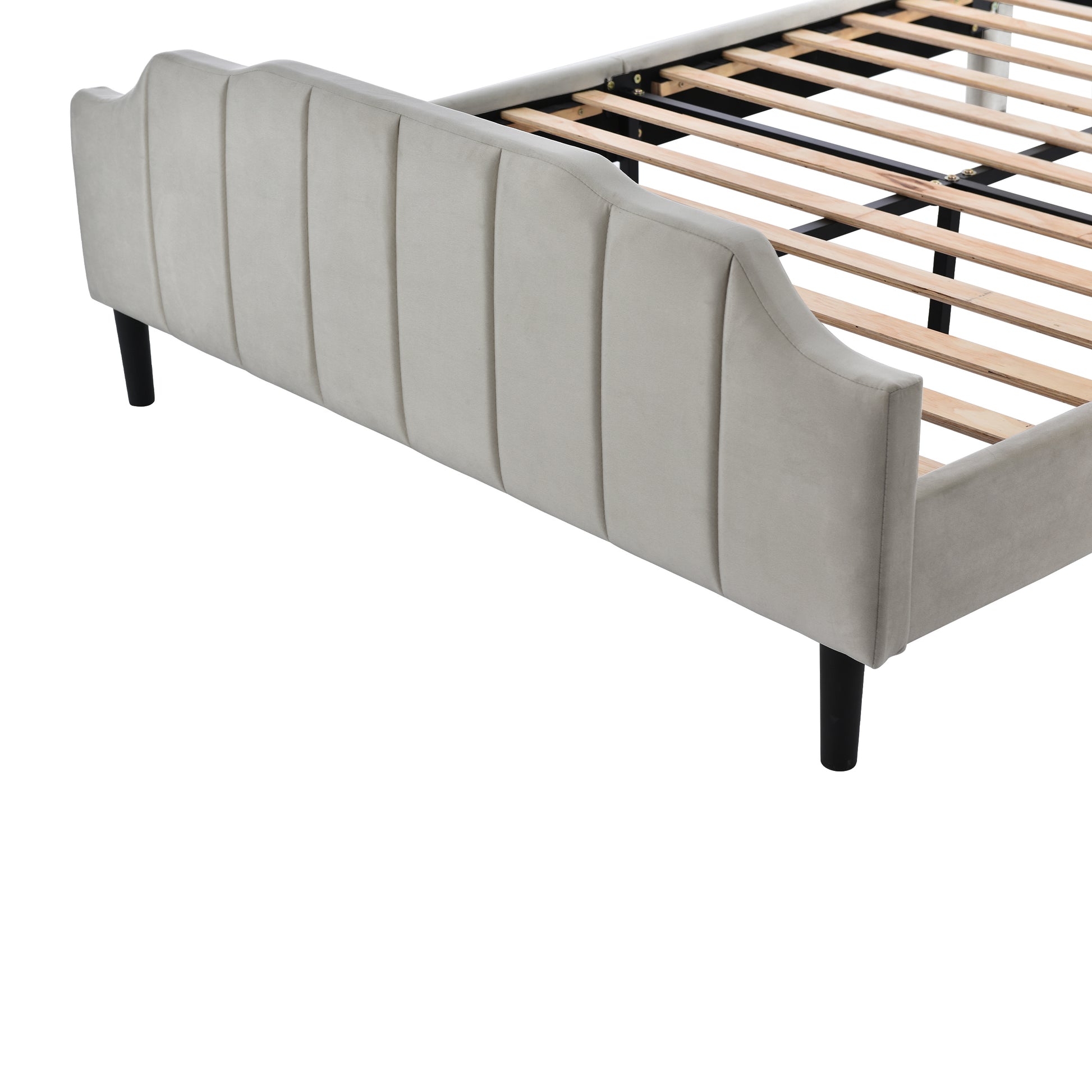 Queen Size Upholstered Platform Bed With