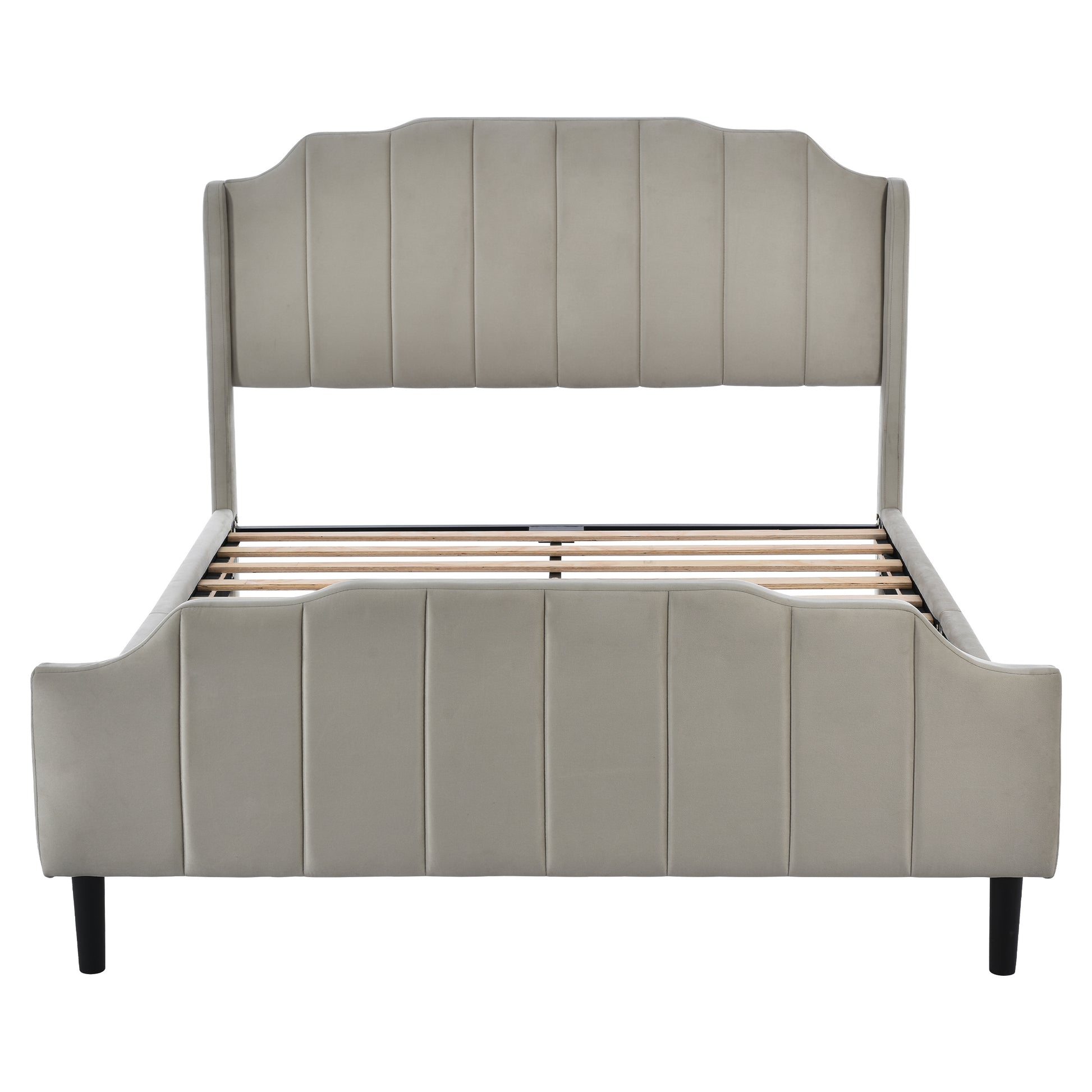 Queen Size Upholstered Platform Bed With