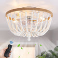 Boho Bladeless Ceiling Fan with Light with 5