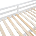 Twin Over Twin Bunk Bed with a Tree Decor and Two white-solid wood